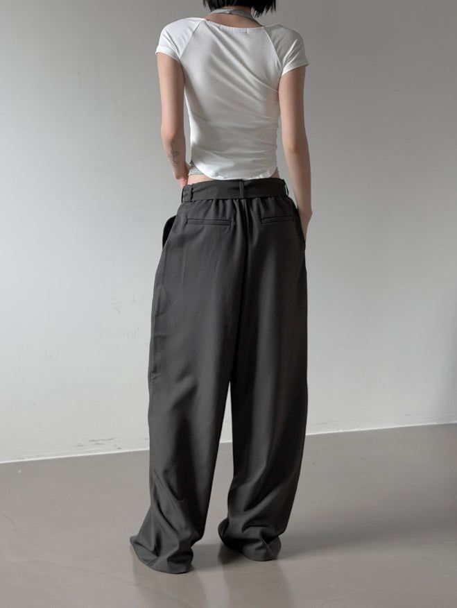 Bandell Strap Pintuck Slacks