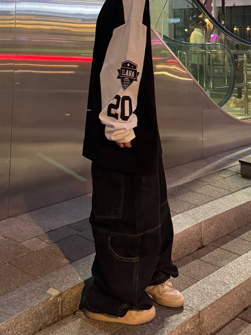 アイレットポケットバルーンデニムパンツ