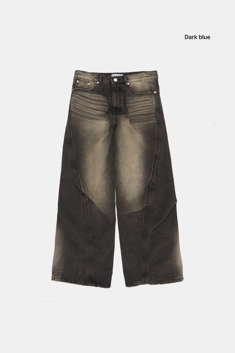 Alfred line flare denim pants