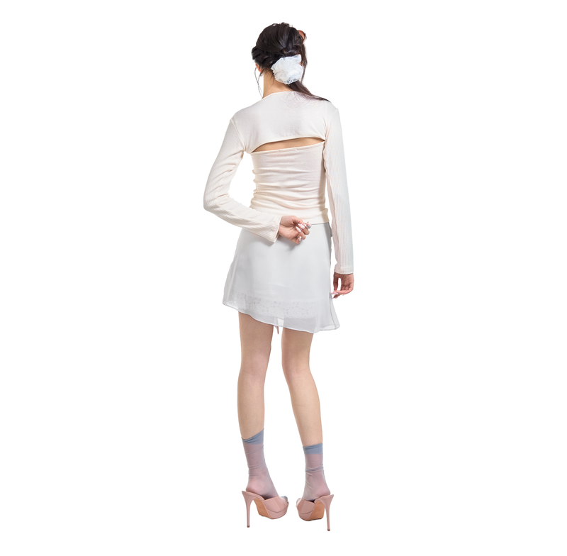 ROSY MIDI SKIRT [IVORY]