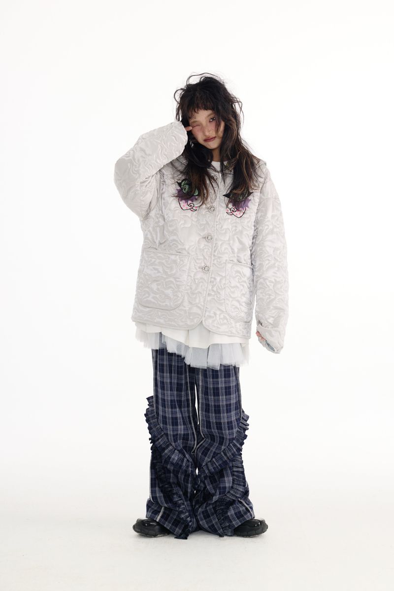 Silver embroidered jacket