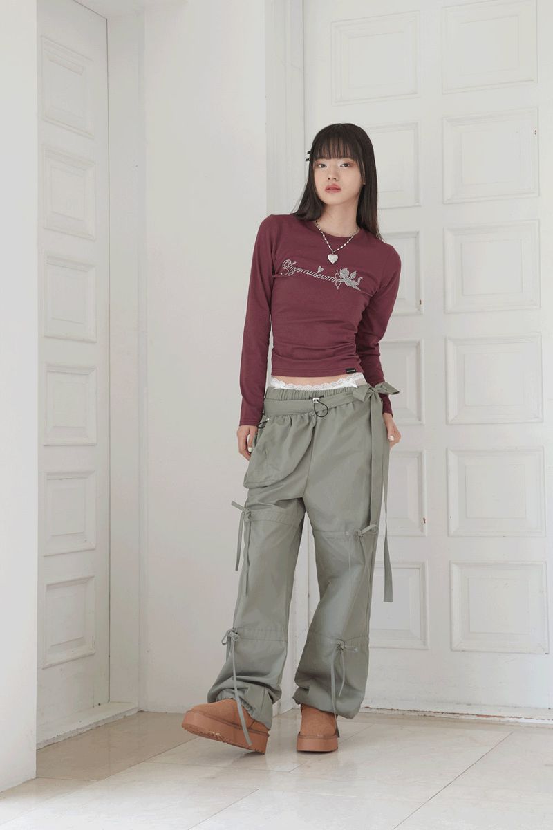 ZIZE ANGEL CUBIC T-SHIRTS (BURGUNDY)
