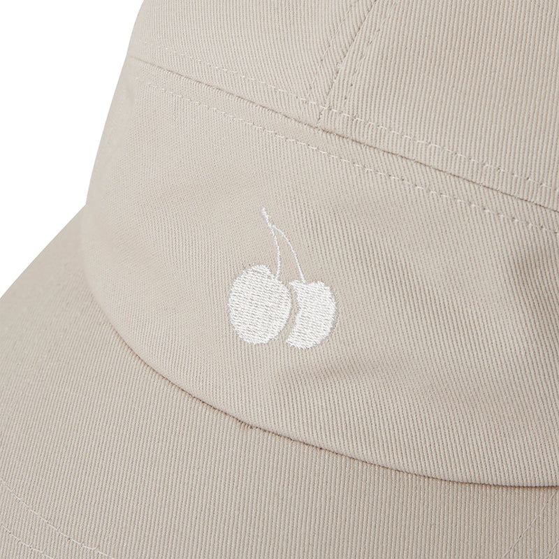 MONO CHERRY LOGO CAMP CAP [GRAY BEIGE]