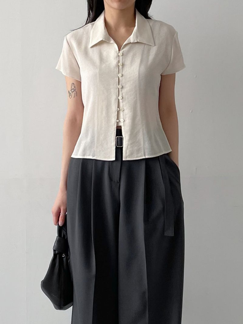 INCHANT ME(インチャントミー)の「Yoru Pintuck Cap Sleeve Blouse(Tops)」