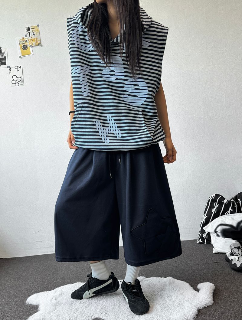 Reistar Tattoo Graphic Patch Balloon Bermuda Shorts 4color