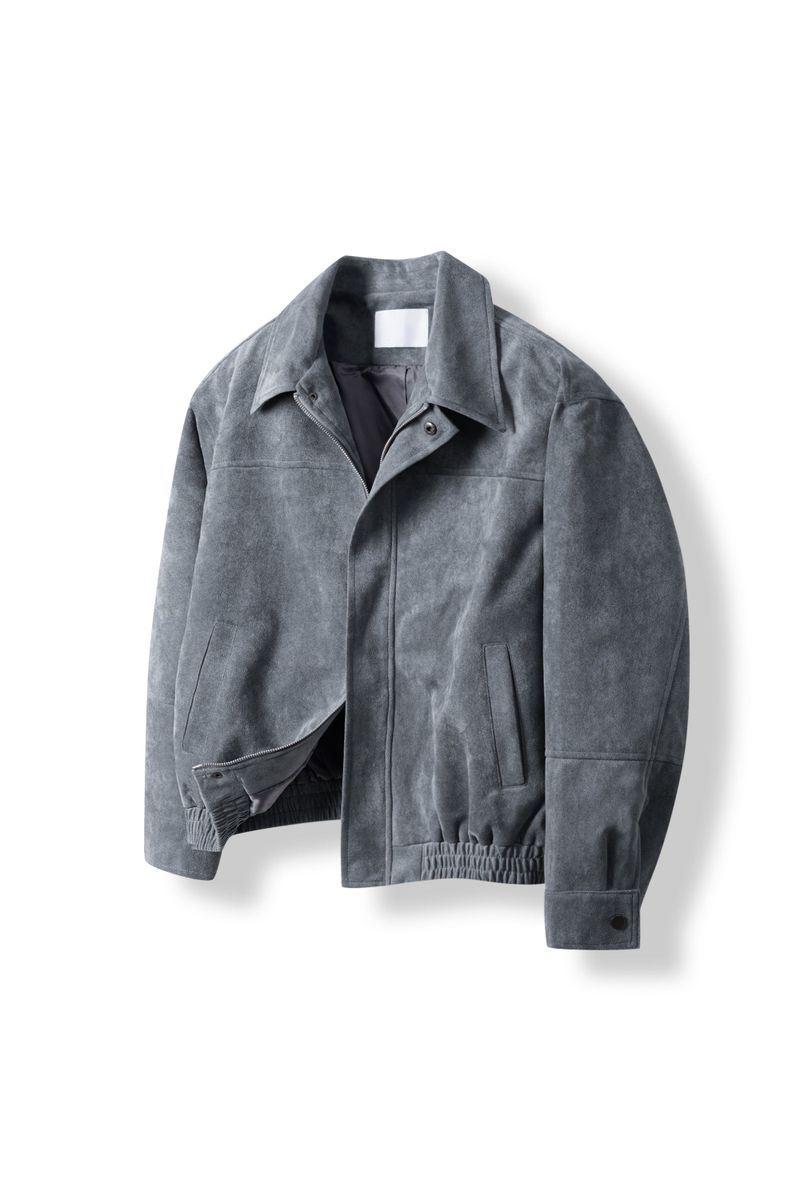 low cropped suede jacket (3colors)
