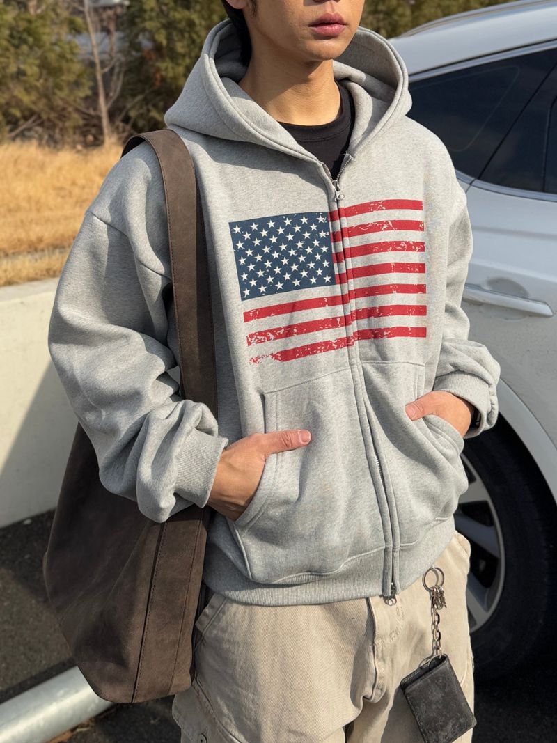 GROOM(グルーム)の「US Crop Vintage Hood Zip-Up (No.858)(Tops)」