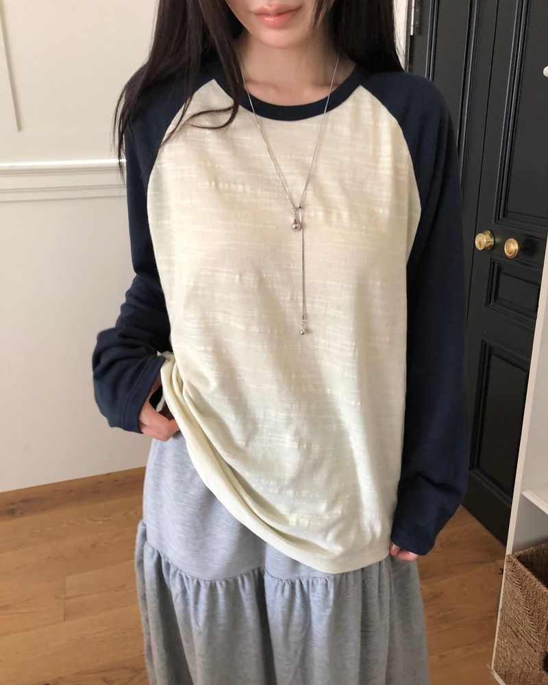 Dimo Slub Raglan Long-Sleeve T-Shirt