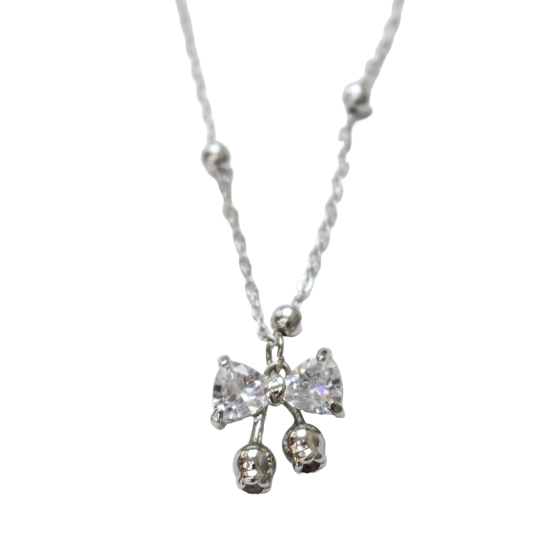 TWINKLE RIBBON CHAIN NECKLACE (2 COLORS)