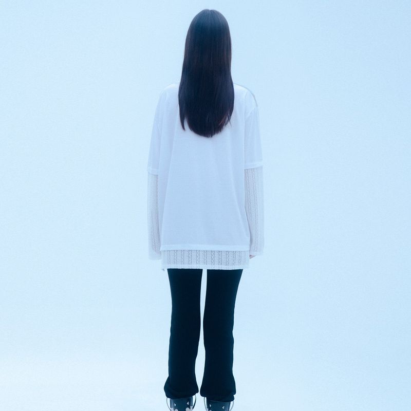 0 6 dripping chain layered t-shirt