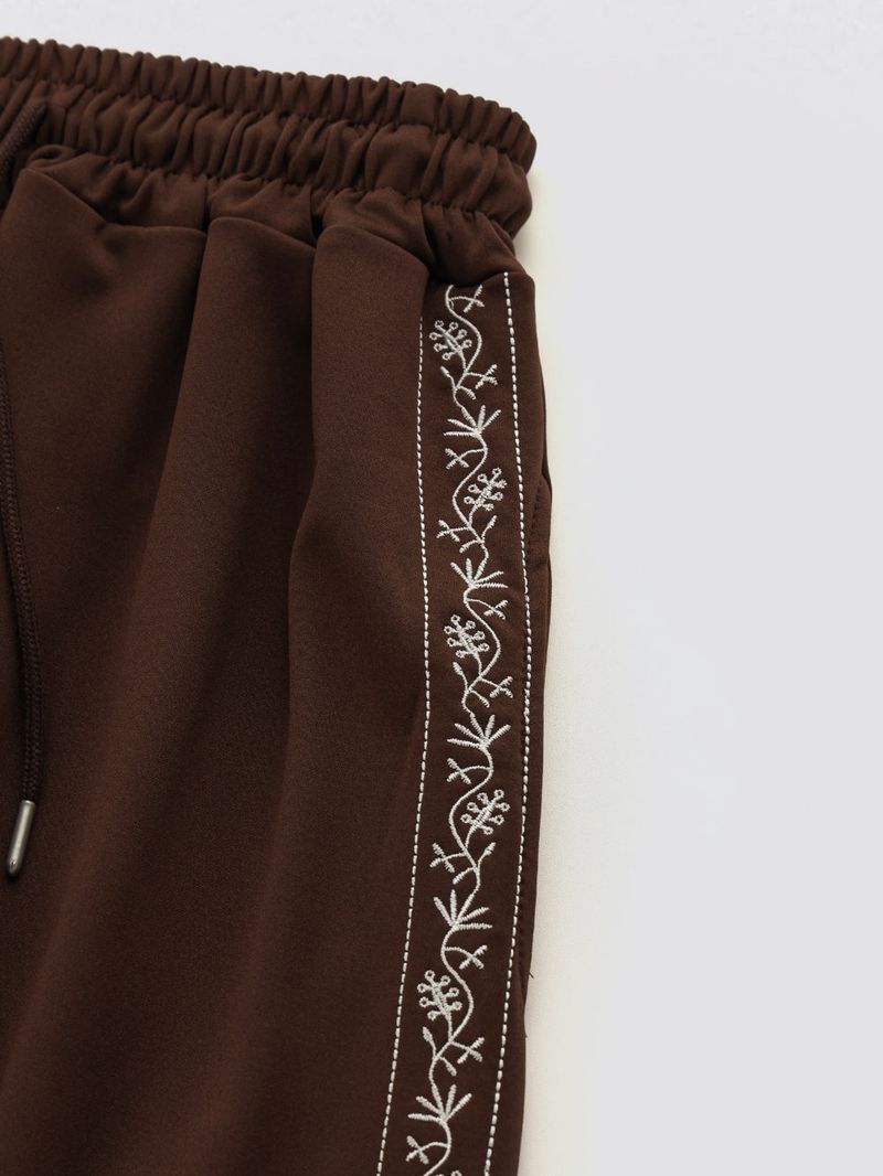 Embroidered Track Pants_Navy