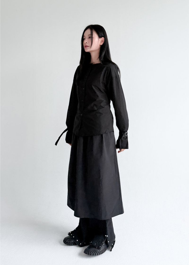  BOATNECK BELT BLOUSE