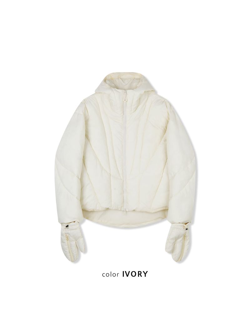 Winter Glove-Hood Puffer Jacket (3 Colors)