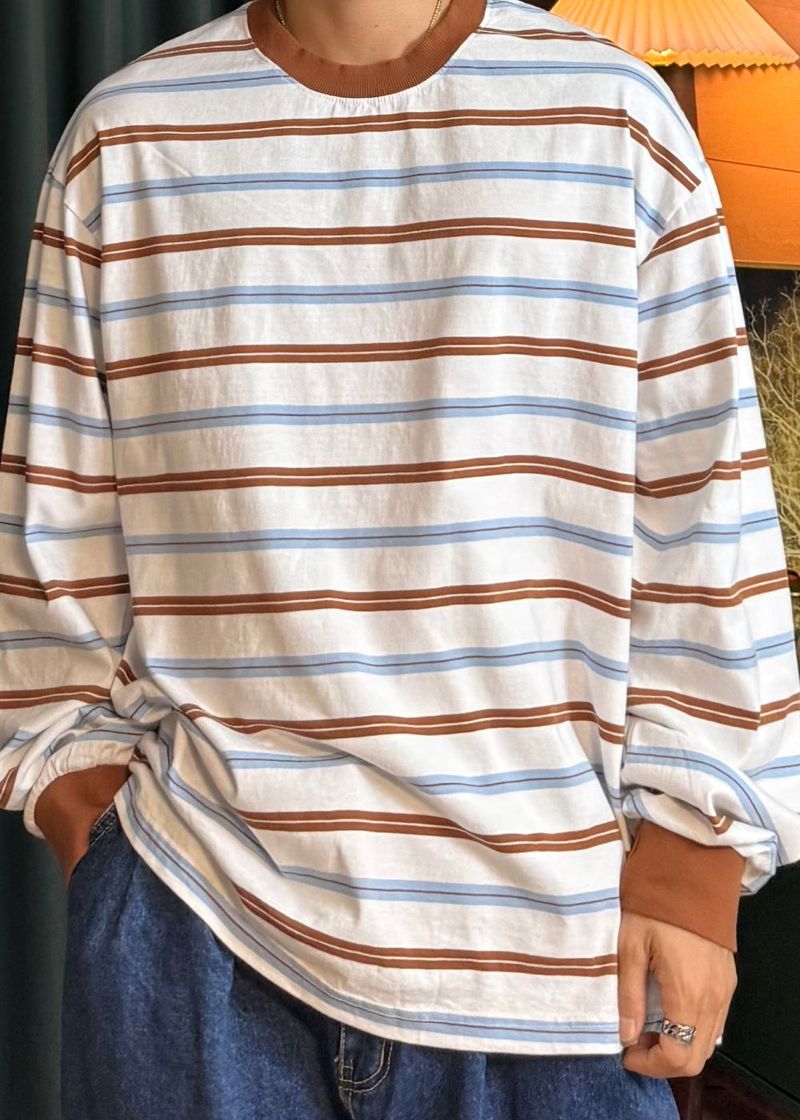 Striped Crown Long Sleeve 3COLOR