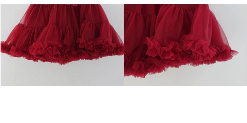 BURGUNDY FRILL TUTU MINI SKIRT