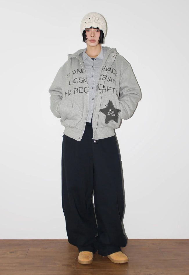 (4oz) STAR GRAPHIC HOOD JUMPER
