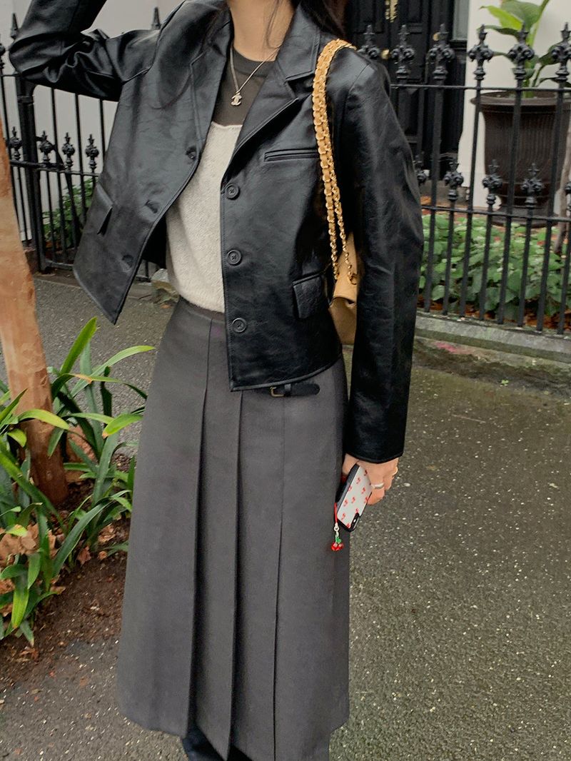 [MADE] Femme Leather Mini Jacket