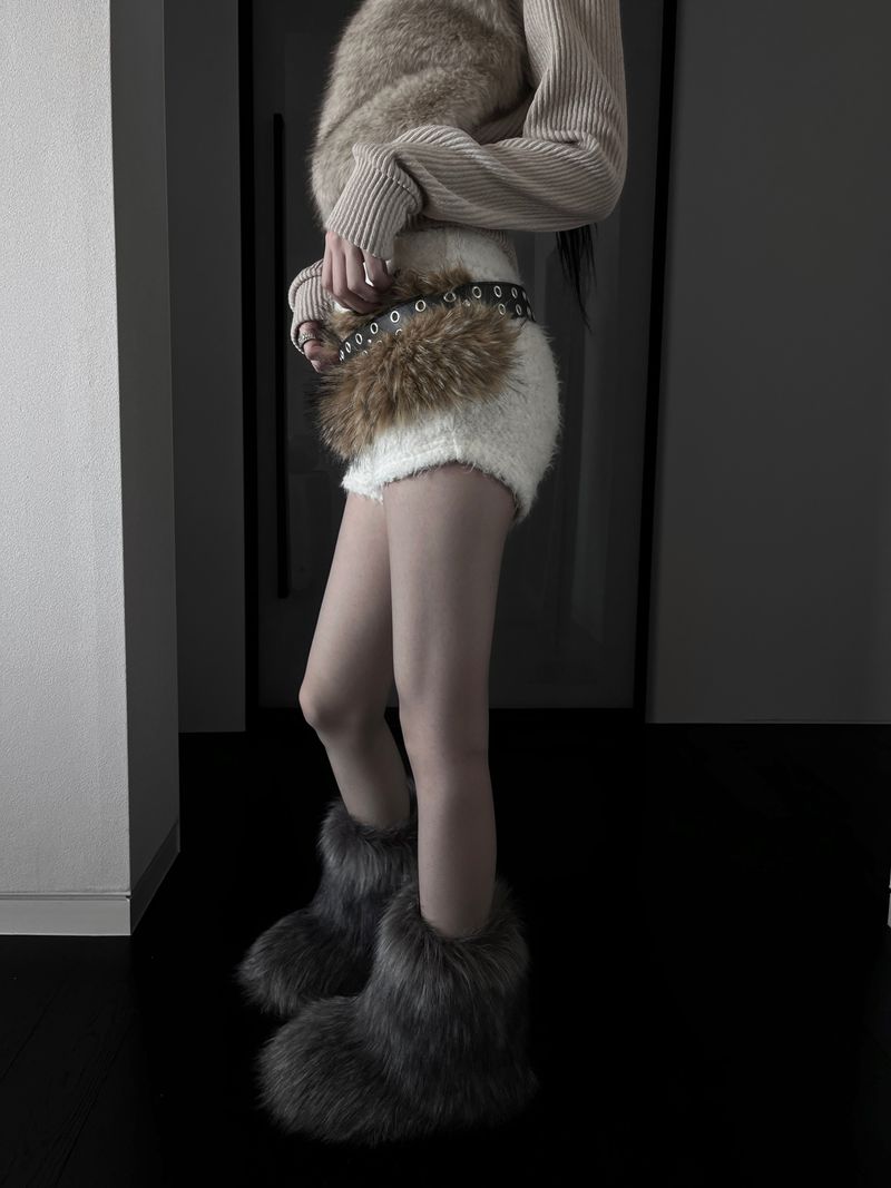 mohair micro short pants (2color)