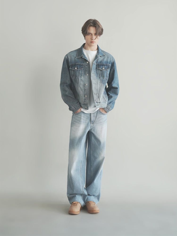 M202 CAT WIDE DENIM PANTS