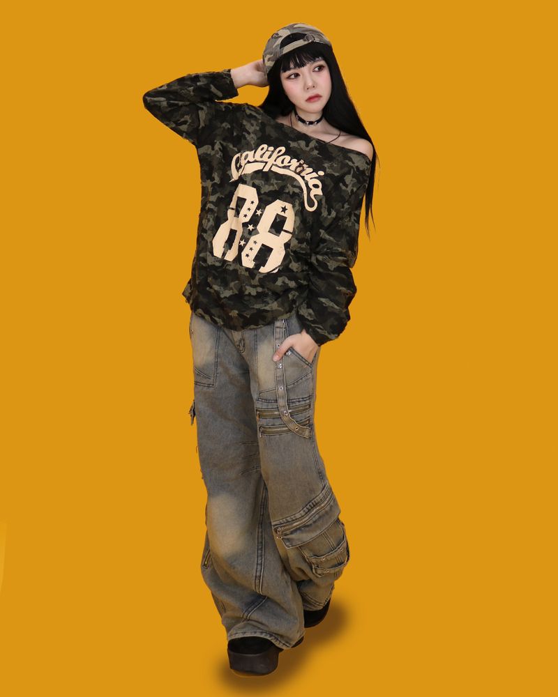 bucky stud denim pants
