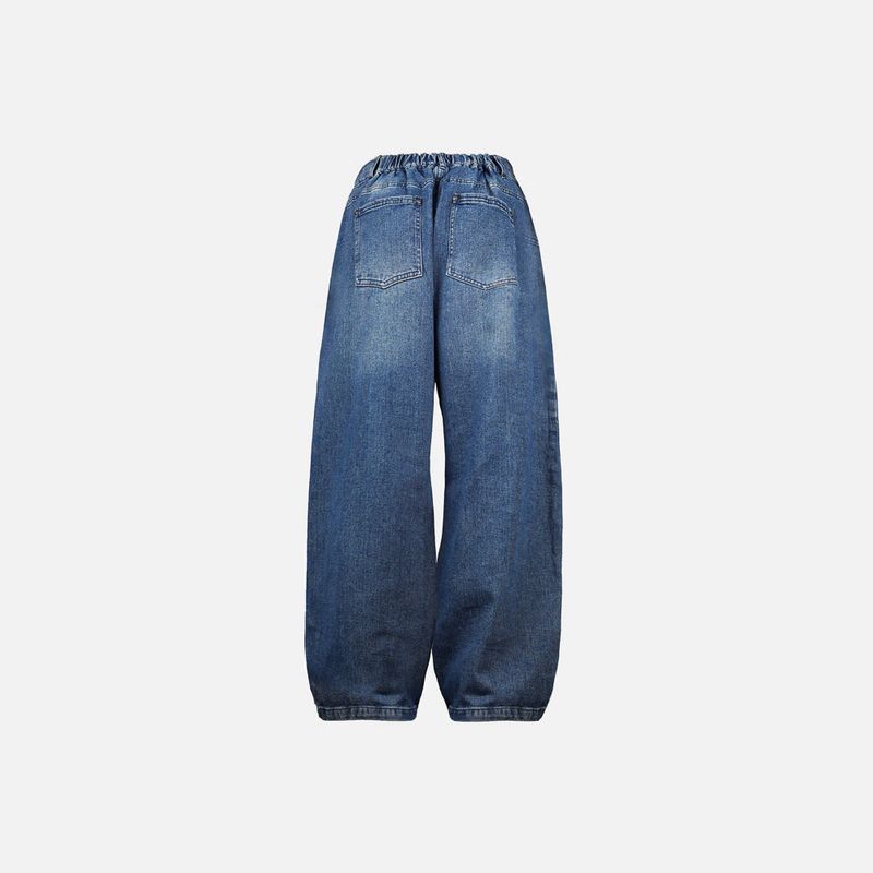 HIERARCHY STUDIOS ENE - Washed Blue Ripped Baggy Denim Jeans