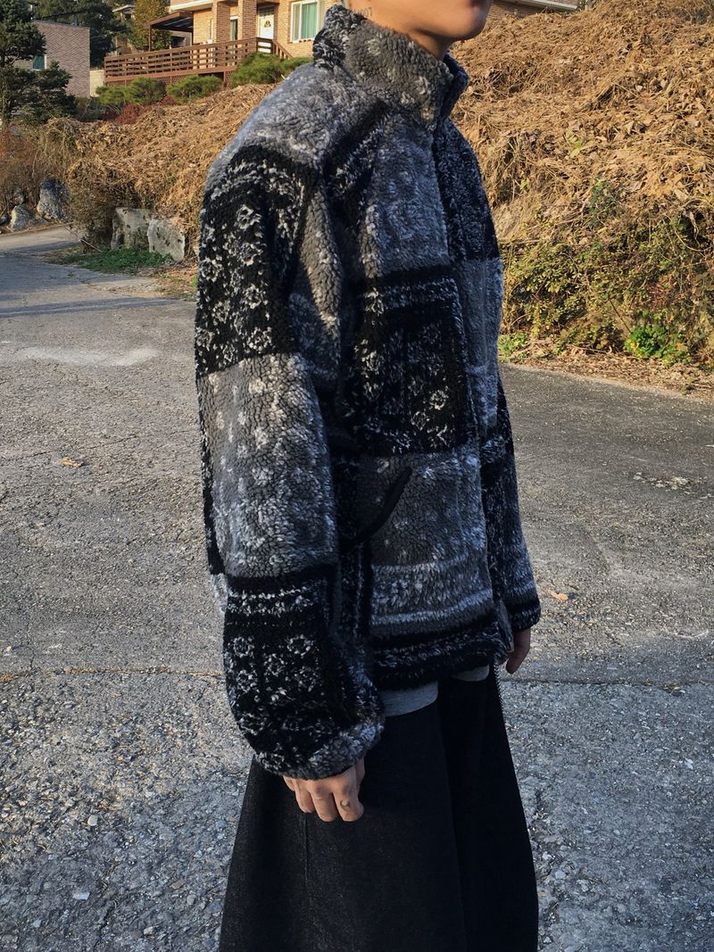 Quant Paisley Fleece Zip-Up Jacket 2C