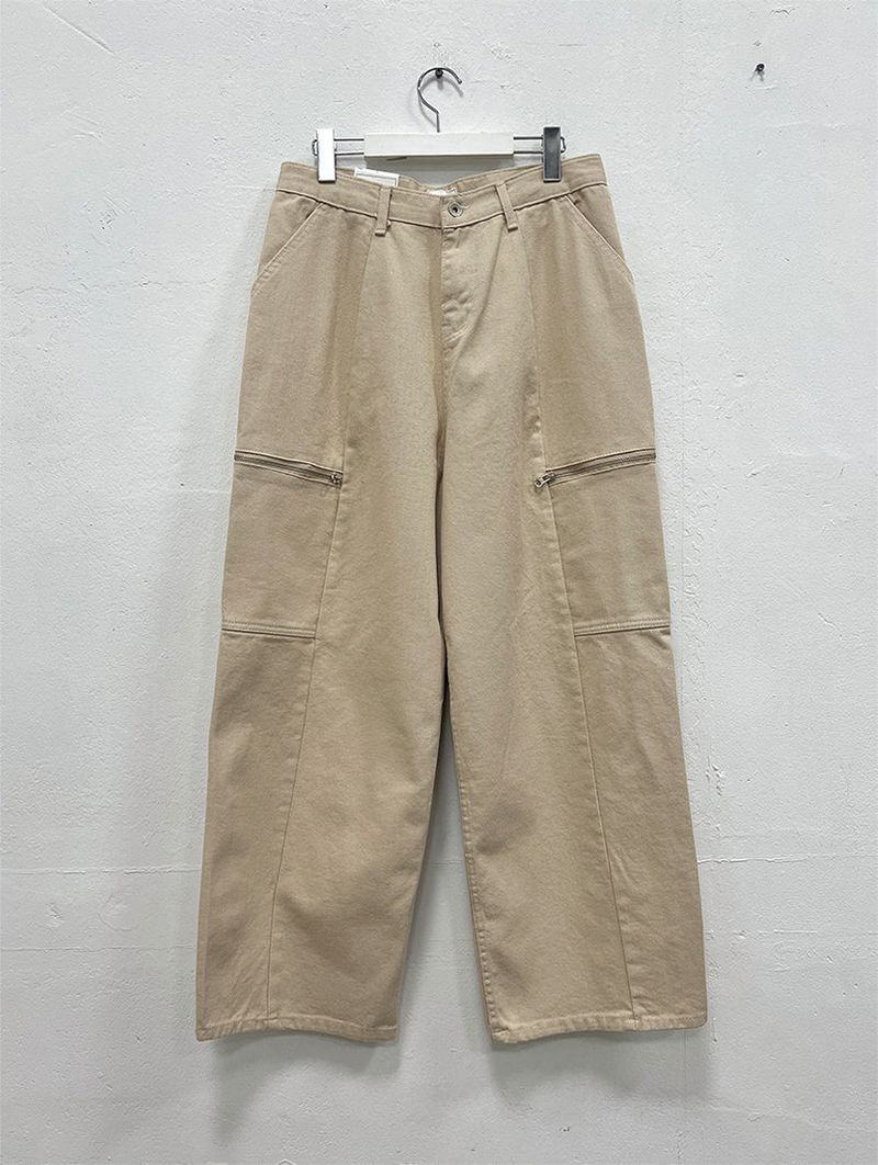 ZIPPER WIDE TROUSER PANTS (3C)