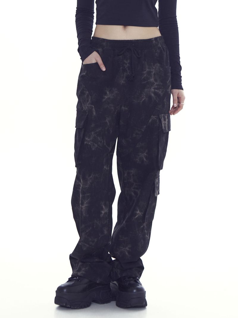 unbalance tiedye cargo pants_bk