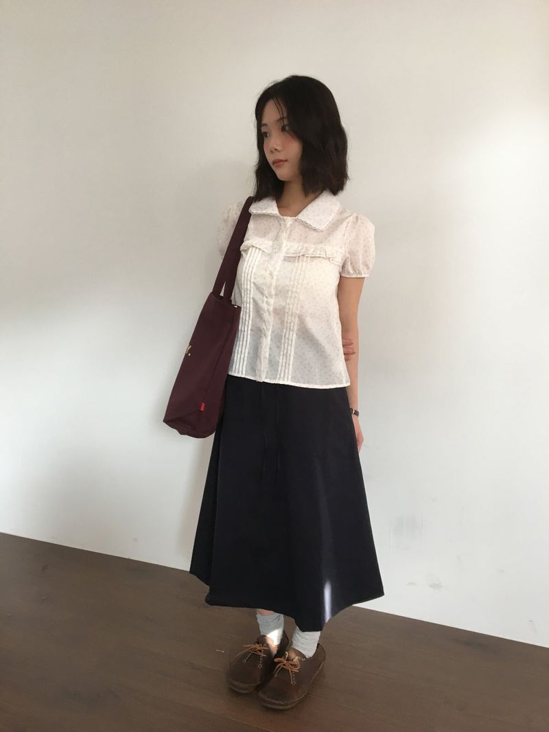Anki Flora Frill Blouse (1color)