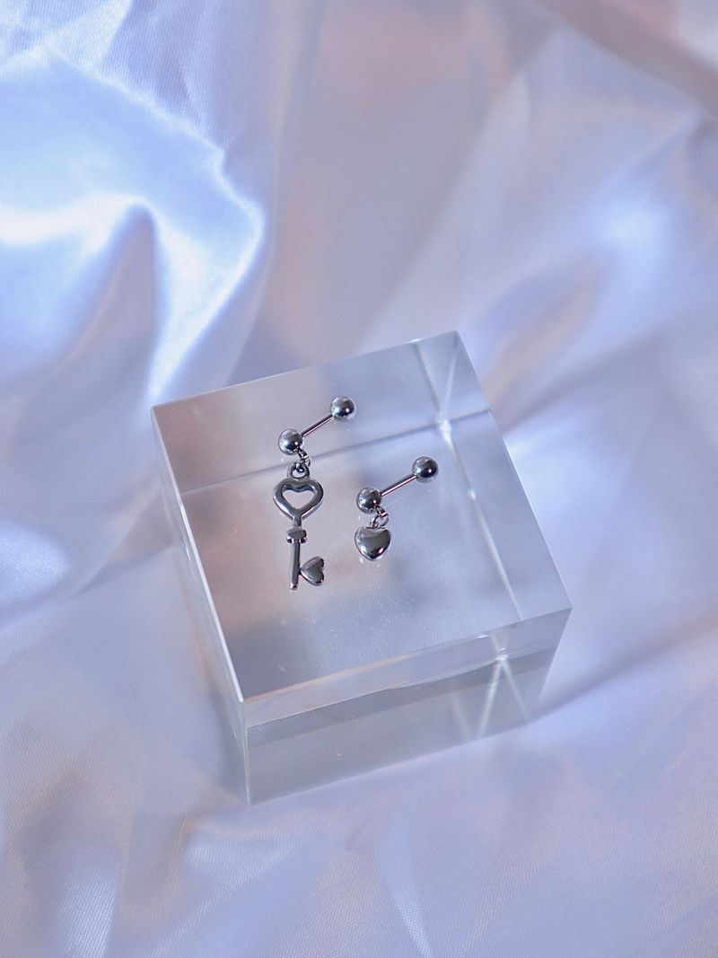 heart key piercing