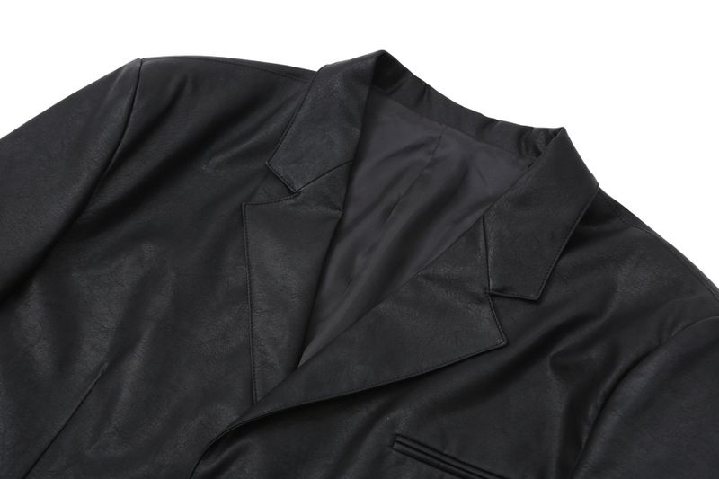 Over Single Leather Jacket (3color)