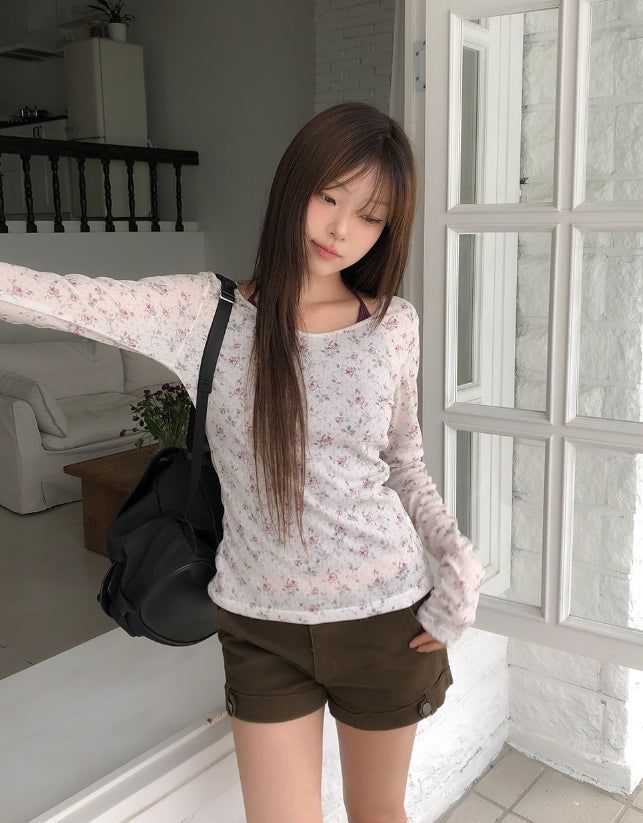 Mohen Flower Jacquard Long Sleeve