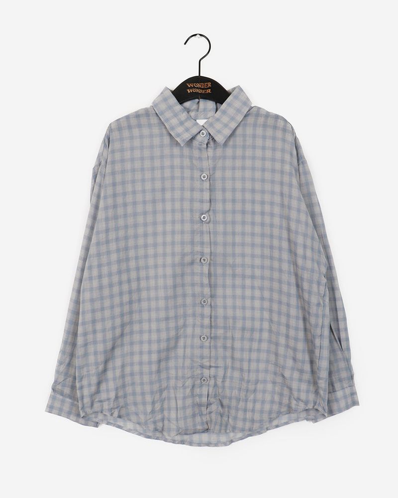 Noki see-through check oversized shirt