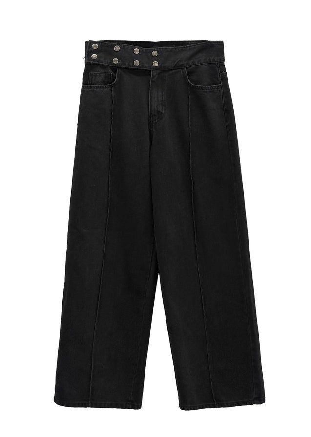 Machi Snap Adjust Incision Black Denim