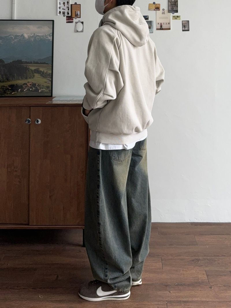 Natural balloon denim pants (3color)
