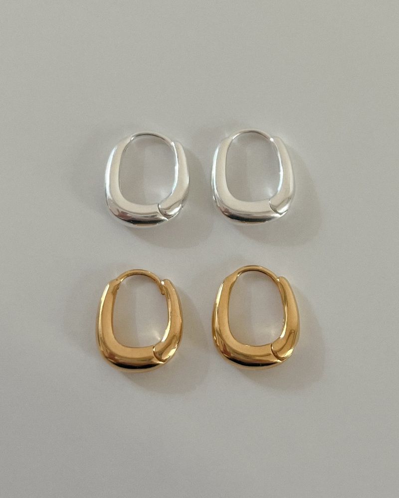 Rosé earring (silver)