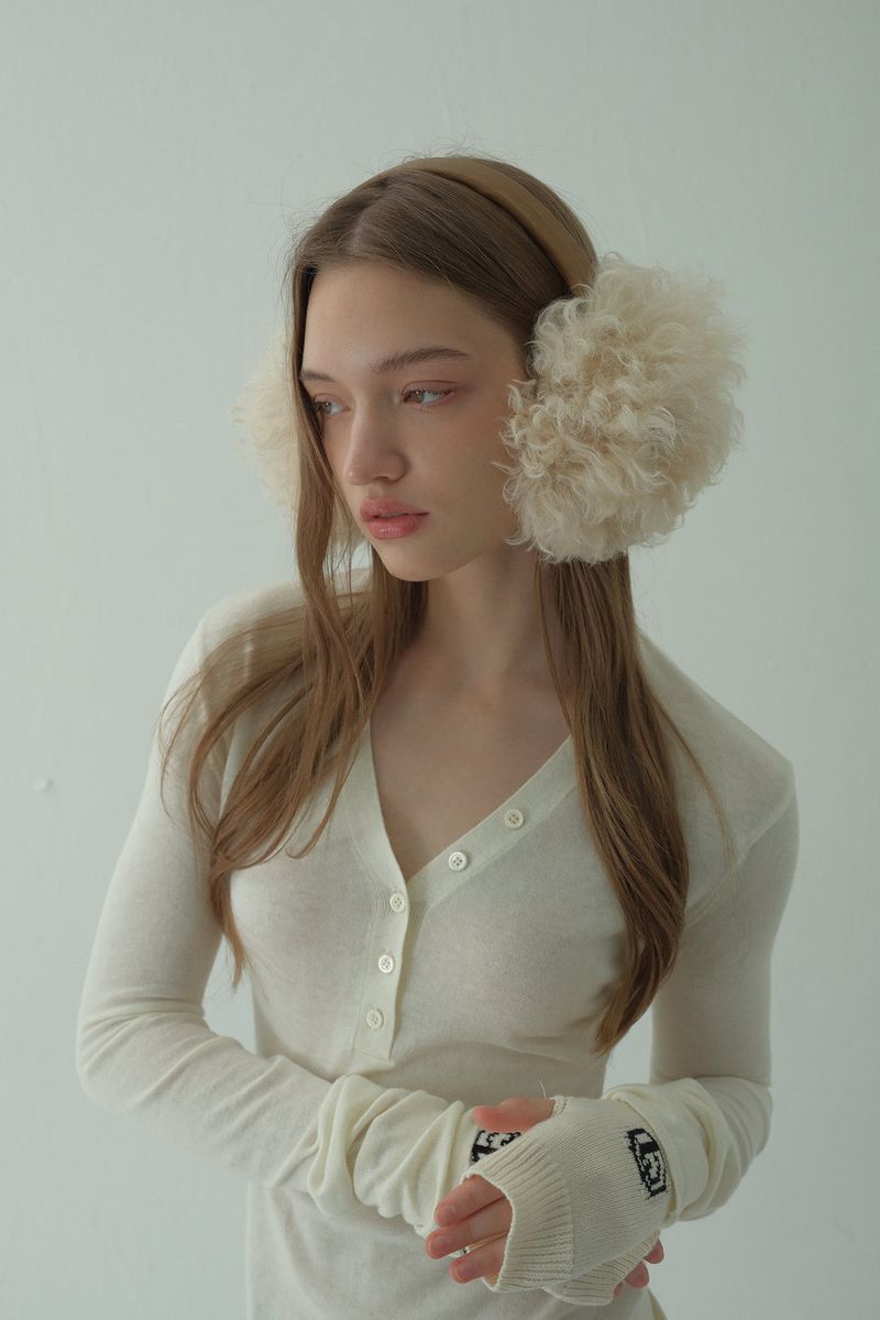 V-BUTTON KNIT LONG SLEEVE_IVORY