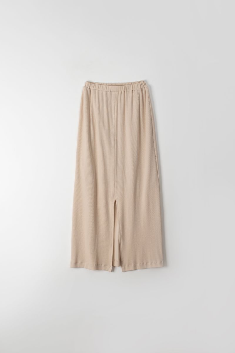 Jersey Long skirt (Beige)