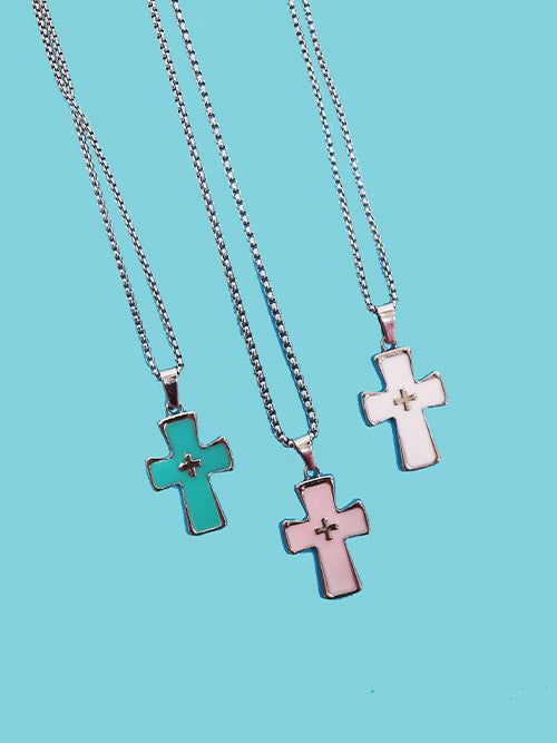 KUO（クーオ）の「pastel cross necklace (3color)（Accessories）」