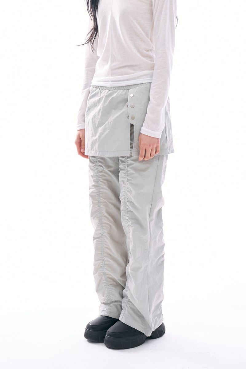 Parkaring layered shirring pants