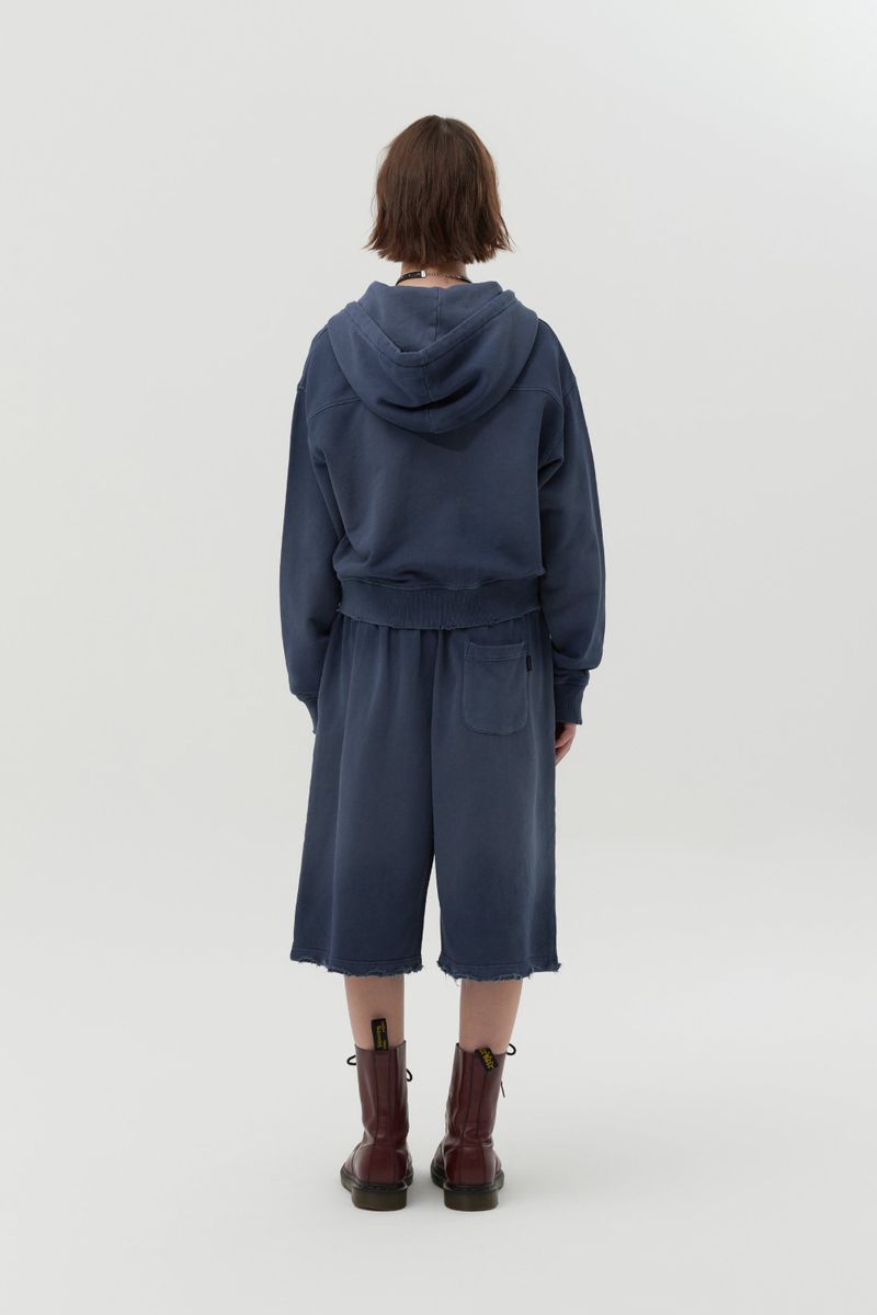 VINTAGE WASHING STUD POINT HALF PANTS [NAVY]