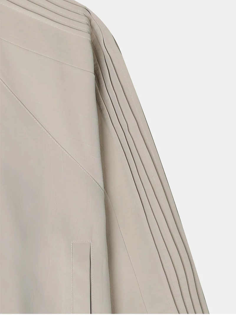 [Unisex] Glossy pleats blouson jacket(2color)