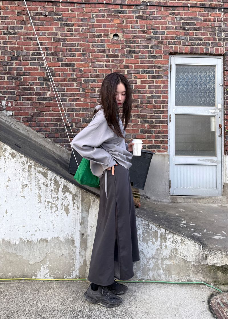  BUTTONNECK SHIRRING BLOUSE