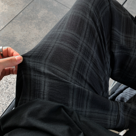 Kuiper Turkic Check Pattern Wide Fit Pants