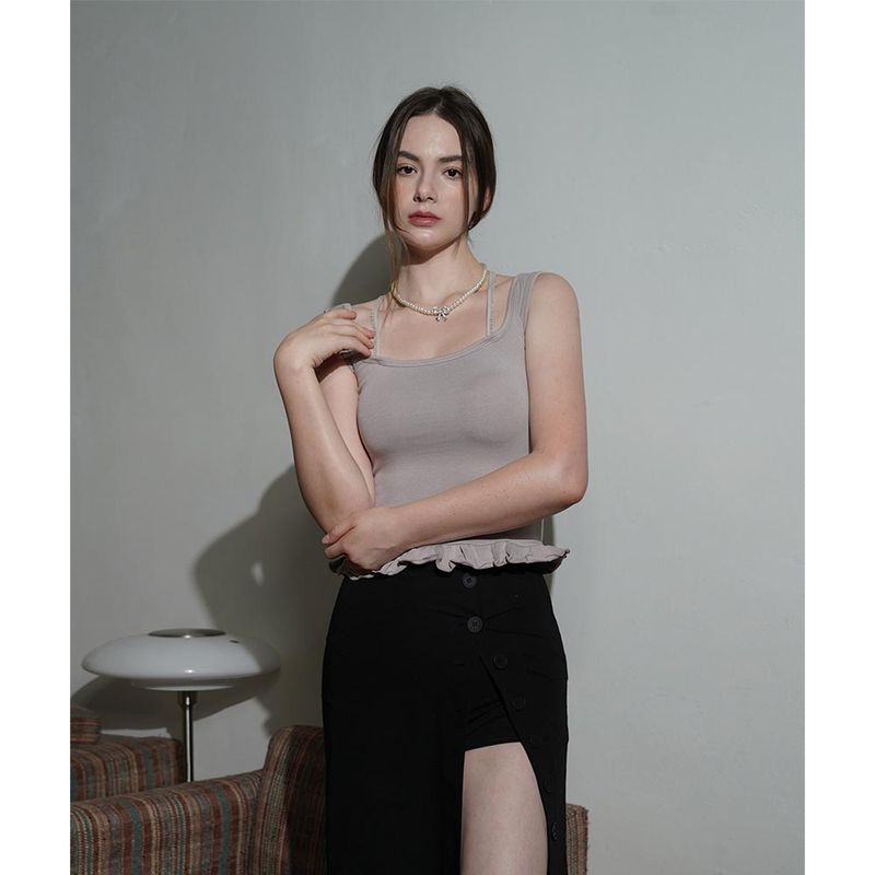 ROSY SLEEVELESS-BEIGE