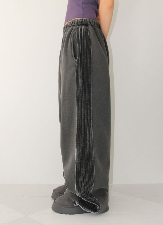 (Lining brushed) SIDE LINE PIGMENT PANTS