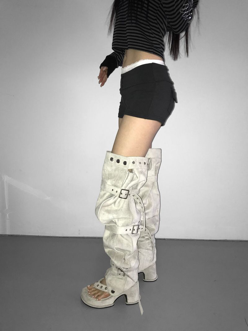 レイテンシーオープントゥブーツ(3 color) 