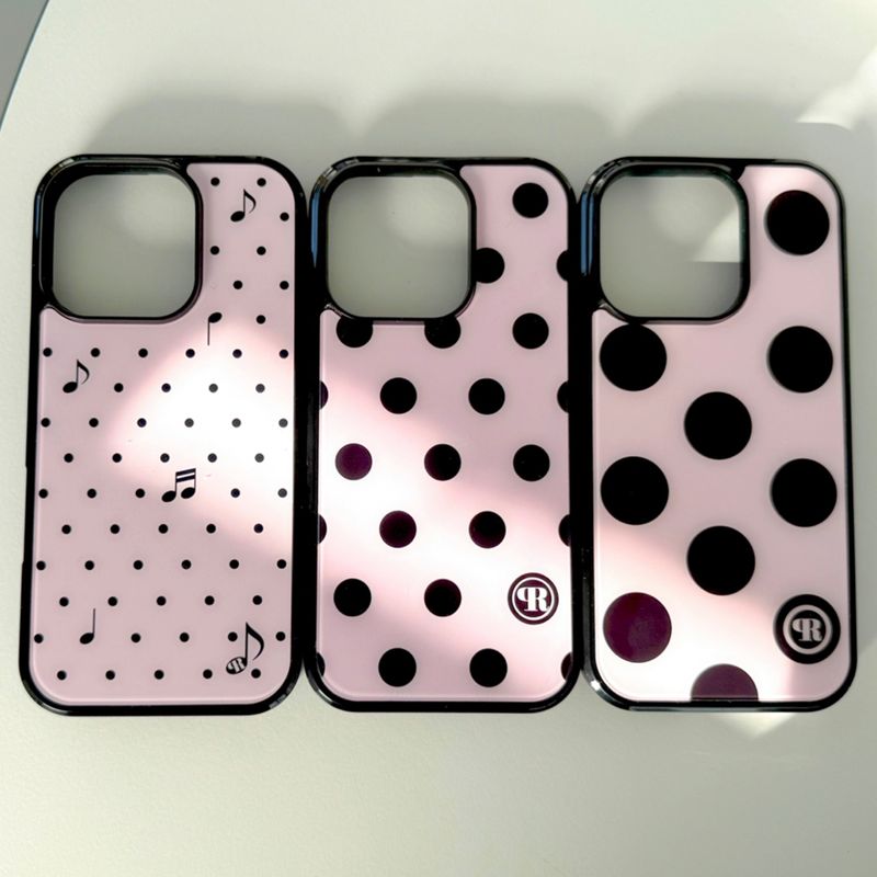 [MADE] m dot. (pinkblack) glass bumper iPhone case