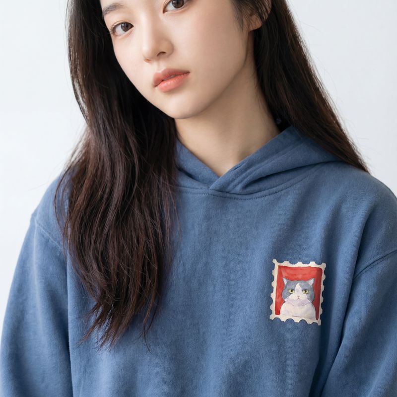 Creeps Apparel（クリープス・アパレル ）の「スタンプキャットレッドヘビーウェイトピケフーディー 420g（トップス）」