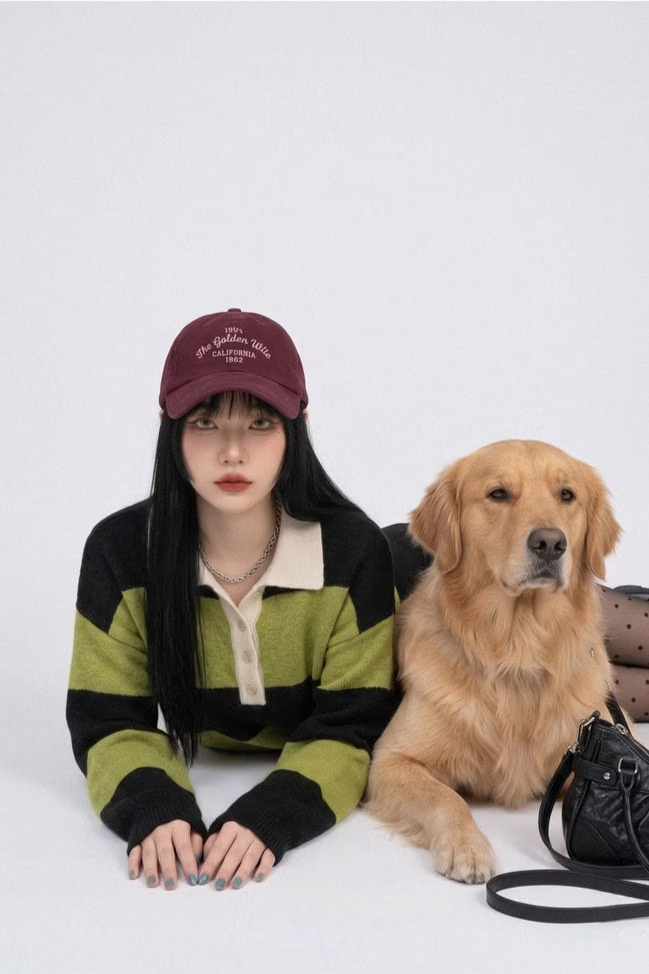 RUGBY STRIPED POLO SWEATER (5COLORS!)